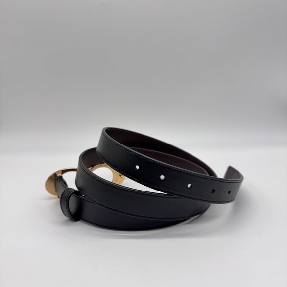 Coach Black Leather Signature Buckle Belt Gold Hardware XL 44 main image 8